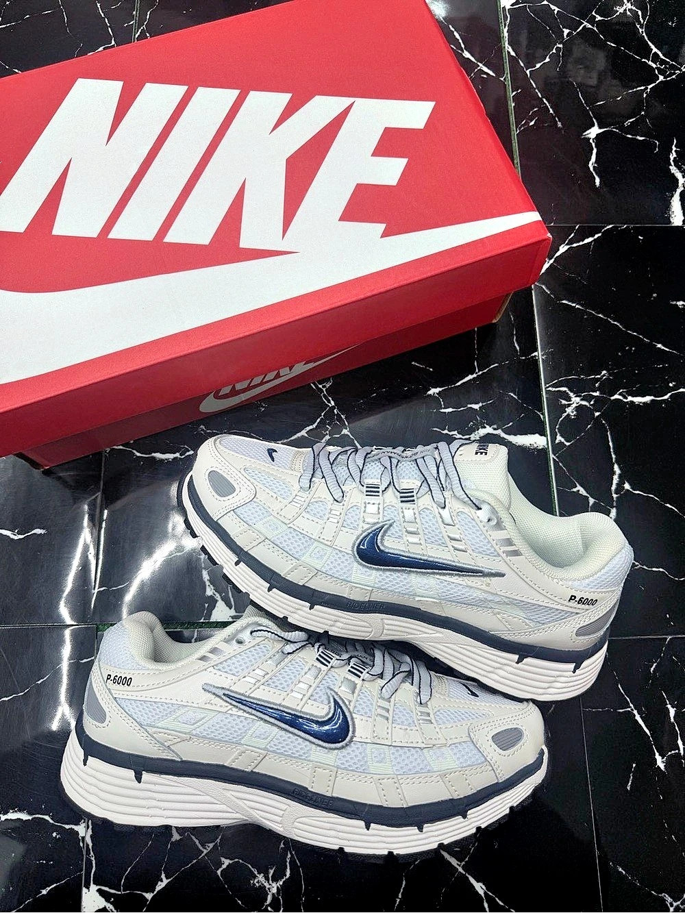 Nike P-6000 White Navy